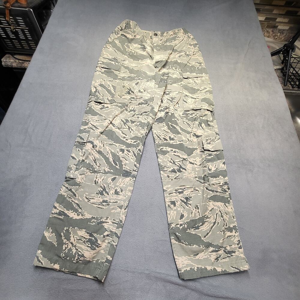 US Air Force Pants Mens 32R Camouflage Utility Camo Military Button Fly 8415-01-